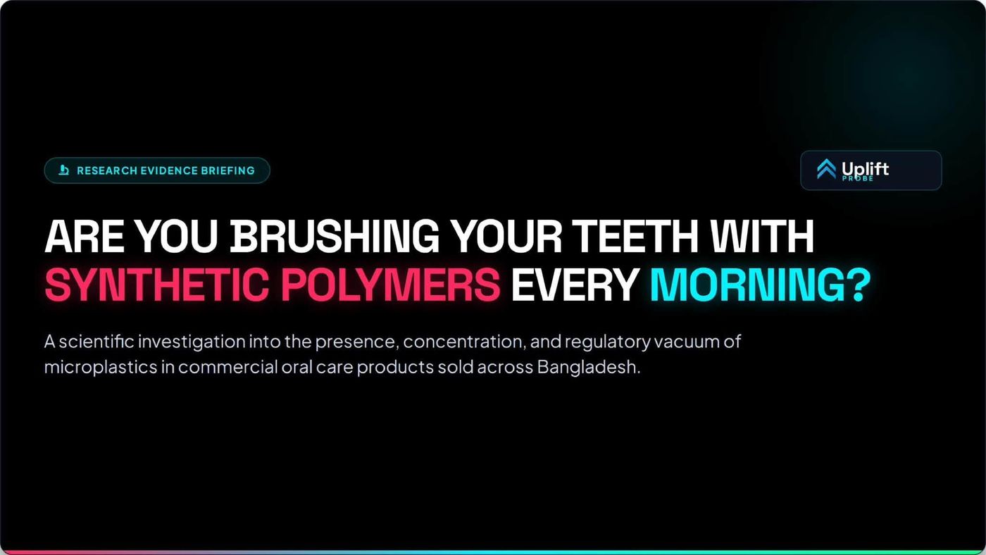 Cover slide: Are you brushing your teeth with synthetic polymers every morning?